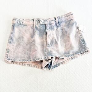 We the Free Gala Vanting Low Rise Mini Skort Cotton Candy Denim Jean Size 27 NWT